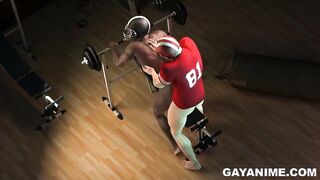 Football stud ass fucking tight black bottom