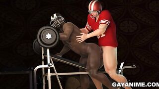 Football stud ass fucking tight black bottom
