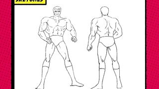 Kekkou Kamen けっこう仮面 Production sketches