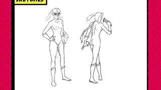 Kekkou Kamen けっこう仮面 Production sketches