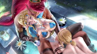SakimiChan Animation - Zeldaserviced Threesome