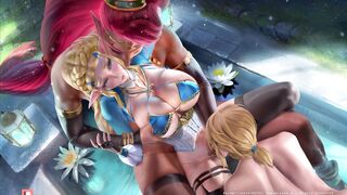 SakimiChan Animation - Zeldaserviced Threesome